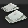 Plato rectangular de melamina porcelana comercial imitación plástico plato para rollos de arroz plato para hot pot barbacoa plato pequeño restaurante bocadillos plato frío