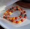 Pulsera de Cristal de Cabello Natural Color Fu Lu Shou Color Cabello de Conejo Cabello Rojo de Conejo Cristal Verde Cabello Amarillo de Conejo de 8 mm