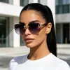 Gafas de Sol Retro sin Montura para Hombre con Bordes Cortados en Diamante y Patillas con Apariencia de Madera, Gafas de Sol al por Mayor para Comercio Transfronterizo