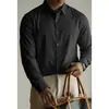 Camisa transpirable y elástica de modal con tacto de algodón para hombre, estilo business casual, manga larga, corte slim, Otoño 2026