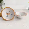 Prato Pequeno de Pétala de Desenho Animado 4,5 polegadas Prato Pequeno de Cerâmica Doméstico Tigela de Tempero para Hot Pot Prato para Salada de Frutas e Molho