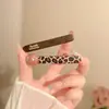 Clip de Pato con Estampado de Leopardo Color Chocolate, Pinza para el Cabello Coreana de Moda Color Café con Perla para Mujer, Nuevo para Primavera/Verano 2025, Personalizado