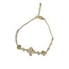 Pulsera de Flor de Circonita Estilo Japonés-Coreano Lujo Ligero para Mujer Diseño de Alta Gama Elegante Pulsera Versátil Ajustable Joyería de Celebridad de Internet