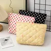 Bolsa de Cosméticos de Viaje Portátil con Lazo Simple Grande Capacidad Ins de Aspecto Elegante Neceser Bolsa de Cosméticos para Dama