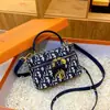 Suministro transfronterizo: Bolso de mano jacquard clásico oblicuo, bolso de hombro cruzado de moda para mujer