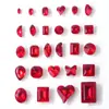 Decoraciones para Uñas con Pedrería Roja de Forma Irregular y Punta Inferior para Año Nuevo, Decoraciones para Uñas con Corazón Torcido Huevo de Paloma Caramelo de Hielo, Pedrería para Uñas al Por Mayor