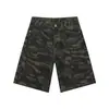 Shorts cargo camuflado rosa estilo retrô americano de cintura média para homens e mulheres, versátil, casual, moderno, solto para o verão