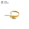 Estilo Ins Venda Quente Transfronteiriça Ouro 18K Aço Titânio Não Desbota Não Alergênico Coração Vazado Flor Folha Anel Hidráulico