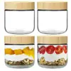 Frasco hermético con tapa de bambú Amazon para granos de café, avena de la noche a la mañana, alimentos de cocina, nueces y almacenamiento de snacks