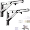 Soporte triangular de acero inoxidable para partición, soporte plegable Billy, soporte de almacenamiento, soporte laminar de pared, soporte móvil