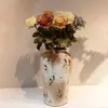 Flores Artificiais de Alta Qualidade, Decoração de Interiores Estilo Europeu, Arranjos Florais para Casamento, Rosas com Borda Queimada, Venda Direta da Fábrica, Rosas Corais