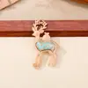 Pingente de veado estilo chinês tradicional com base de brocado Song, joia artesanal, chaveiro para bolsa de carro DIY, presente cultural e criativo, acessório de roupa