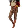 51664 Estilo Lentejuelas Mujer Nuevo Estampado Leopardo Elásticos Hot Pants Cintura Elástica Shorts Casuales Estilo Callejero Europeo y Americano Mujer
