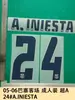 05-06 Barcelona Visitante Ropa de Adulto A+ 24 # A.Iniesta Número de Jersey Letra Número de Transferencia Térmica Transferencia Térmica