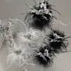 Pinza de Agarre para Cabello con Borla de Mariposa y Pluma Super Hada Diseño de Nicho Sentido Avanzado Pasador Disco para la Parte Trasera de la Cabeza Adorno para el Cabello Pinza de Agarre para el Cabello de Aleación