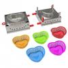Molde multifuncional para cuenco de drenaje de cocina, fregadero doméstico, cuenco para verduras, molde de plástico para plato de fruta con forma de corazón para limpieza de frutas