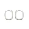 Populares Aretes y Clips en Forma de U para Mujer, Moda de Lujo Ligero, Diseño de Nicho, Pendientes de Alta Gama, Pendientes Versátiles Cuadrados Geométricos