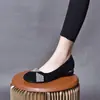 Zapatos de mujer de punta redonda para comercio exterior transfronterizo, novedad primavera 2025 versión coreana, mocasines poco profundos con pedrería, zapatos de mujer muy elegantes