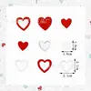 En Stock Día de San Valentín Piezas de Madera Rojas y Blancas en Forma de Corazón Decoraciones de Mesa para Bodas DIY Pegatinas de Corazón para Compromiso y Aniversario