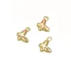 Chapado Eléctrico Oro Verdadero 18K Estrella Luna Mariposa Lisa Mini Colgante DIY Pendientes Collar Joyería Semi-terminada Combinación