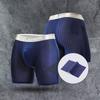 Bóxers deportivos extendidos para hombre ropa para correr resistente al desgaste pierna talla grande Seda de Hielo holgados para gordito