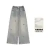 Pantalones de Niña Amybaby Invierno 2025 Estilo Nuevo Forrados de Felpa Moda Lazo Brillante Strass Jeans