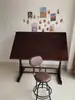 Mesa de Pintura em Madeira Maciça Cavalete de Arte para Estúdio Mesa de Desenho Mesa de Desenho para Designer Mesa de Pintura Bancada