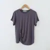 Nuevo modelo de verano para mujer, camiseta modal plisada de manga corta, elegante y con estilo, camiseta ajustada de manga corta, camiseta básica adelgazante