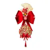 Decoración colgante de cortina con lazo para celebración de inauguración de casa, adorno colgante de fruta de la fortuna para atar cortinas, suministros para ceremonia de inauguración de casa nueva