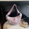 Bolsa Feminina Casual 2025 Nova Tendência Bolsa de Ombro Grande Capacidade Transversal Bolsa Dumpling para Aula e Trabalho Bolsa Croissant