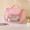 Bolsa de Cosméticos Visualizable de Gran Capacidad, Expandible, Impermeable, Portátil para Viaje, Bolsa de Almacenamiento de Cosméticos de PVC