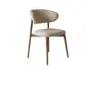 Silla de comedor moderna de lujo ligero de diseño nórdico de madera maciza, silla simple de madera natural para café, ocio, hogar, comedor con respaldo