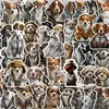 Adesivos de mão para diário de cachorro cavalheiro transfronteiriço 50 peças mala capa de celular tablet computador animal decorativo à prova d'água