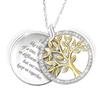 Collar y pendientes con colgante de árbol de la vida de cristal con flor de girasol transfronterizo de Long Rui, joyería al por mayor