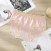 Ropa interior sexy sin costuras para mujer Encaje Deseo Puro Cintura media Sin costuras Algodón puro Antibacteriano Alta elasticidad Pantalones para niña