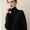 Suéter de cachemira pura 2026 invierno nuevo para mujer primera línea listo para usar camisa base estilo elegante holgado adelgazante cálido suéter
