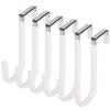 Gancho para Puerta sin Perforaciones Gancho de Metal Sumergido para Ropa de Baño S Gancho Individual Toallero para Inodoro Trapeador Gancho Móvil