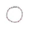 Pulsera de cierre en forma de diamante de circón de lujo ligero estilo francés, diseño elegante y simple, pulsera exquisita con un toque de alta gama de nicho