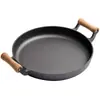 Sartén para panqueques de hierro fundido sartén para panqueques sartén antiadherente sin recubrimiento sartén para panqueques de mano bolsa para freír panqueques con agua sartén para panqueques crudos plancha de hierro fundido