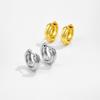 Europa y Estados Unidos estilo INS diseño nicho arete anillo femenino liso oro 18k nuevos aretes explosión aretes alto sentido