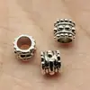 7x 7x 6mm 0.7g plata antigua accesorios de comercio exterior al por mayor cuentas de agujero grande y pequeño cuentas de agujero grande cuentas espaciadoras