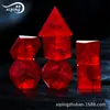 Outlet de Fábrica 7 Juegos de Dados Garnet Esmerilado Burst Dungeons & Dragons DND RPG Dados Poliédricos de Cristal