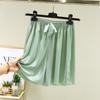 Pantalones cortos de seda de hielo para mujer, de verano, finos, frescos, de color sólido, de talla grande, holgados, adelgazantes, informales, para el hogar, pijamas casuales que combinan con todo.