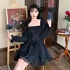 Vestido de Princesa con Mangas Abullonadas Nuevo Verano 2025 Vestido con Encaje en el Pecho Estilo Dulce Elegante Lolita Vestido de Cadera