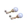 Pendientes de perla blanca Zhuji de agua dulce de 10-11 mm, redondos, fuertes, ligeros y con defectos finos, pendientes de plata S925