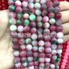 Calcedonia bicolor cuentas sueltas color calcedonia persa cuentas accesorios de joyería DIY Jade pulsera de calcedonia semiterminada al por mayor