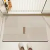 Tapete de Chão de Lama Diatomácea Estilo Minimalista Tapete de Entrada Borda Retrô Entrada Doméstica Sala de Estar Antiderrapante Resistente ao Desgaste Resistente à Sujeira Tapete para Pés