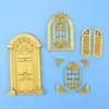 Molde de Silicona Flip Sugar para Puerta de Castillo Europeo Decoración de Pastel Ventana de Villa de la Corte Vintage Molde de Chocolate