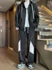 Nueva ropa de otoño para hombre: conjunto casual de dos piezas para hombre: sudadera con capucha de punto holgada de manga larga y pantalones deportivos rectos
