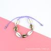 Pulsera bohemia transfronteriza directa de fábrica con concha natural, pulsera versátil tejida a mano con metal chapado